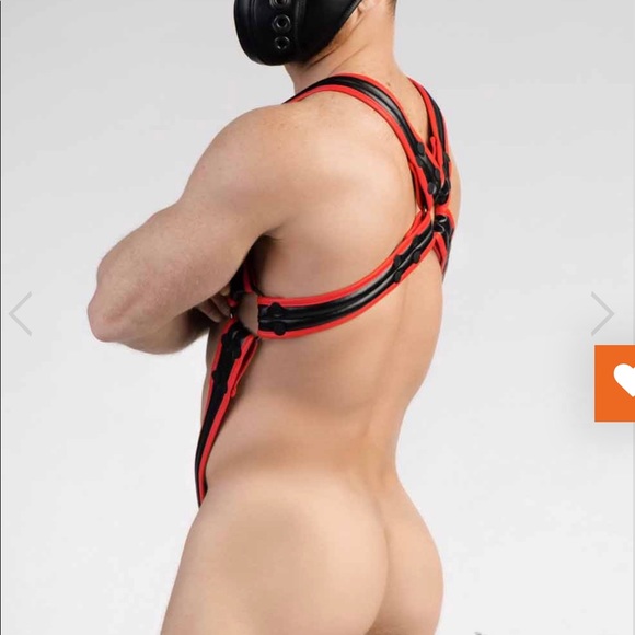 Maskulo Armored Red Bulldog Harness.HR121-10 L/XL - Picture 3 of 5